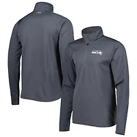Men's MSX by Michael Strahan Charcoal Seattle Seahawks Half-Zip Pullover
