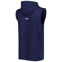 Sweat à capuche sans manches MSX by Michael Strahan College Navy Seattle Seahawks Relay pour homme