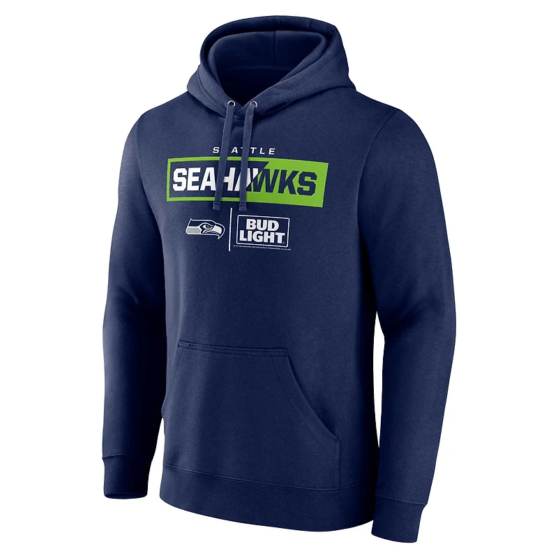 Sweat à capuche bleu marine Seattle Seahawks NFL x Bud Light pour hommes