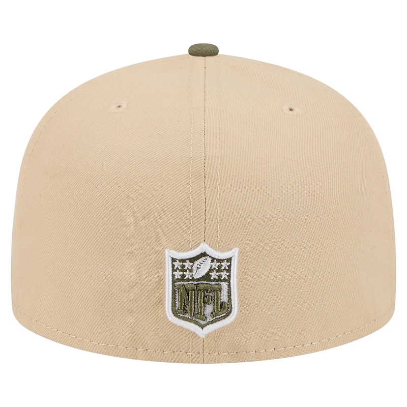 Men's New Era  Beige/Olive Seattle Seahawks Color Pack A-Frame 59FIFTY Fitted Hat