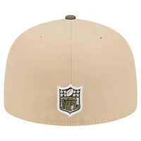 Men's New Era  Beige/Olive Seattle Seahawks Color Pack A-Frame 59FIFTY Fitted Hat