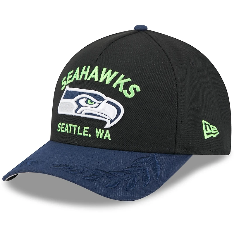 Men's New Era /College Navy Seattle Seahawks 2025 NFL Draft 9FORTY M-Crown A-Frame Adjustable Hat