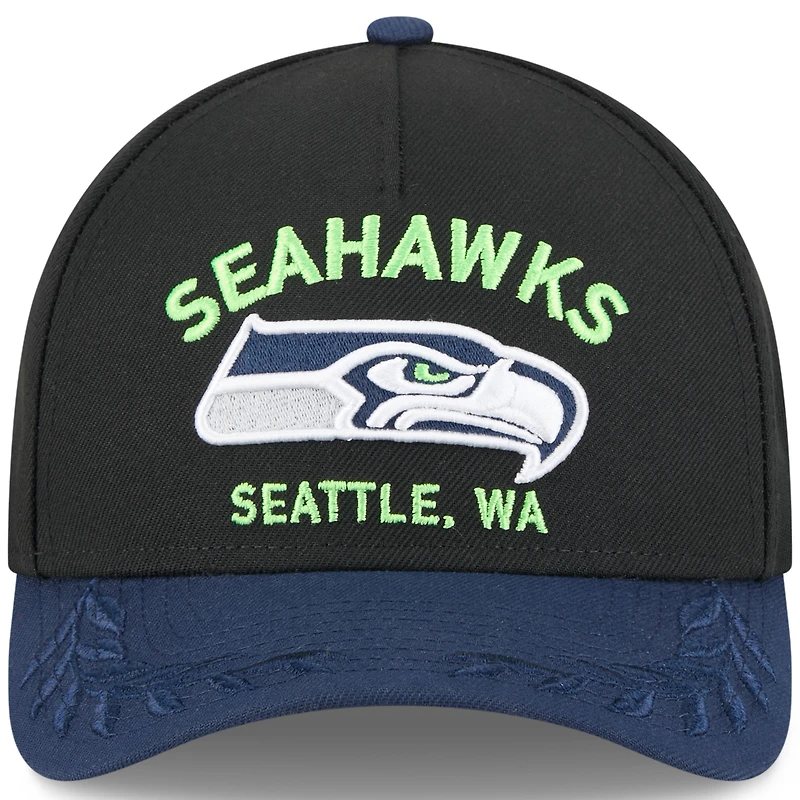 Men's New Era /College Navy Seattle Seahawks 2025 NFL Draft 9FORTY M-Crown A-Frame Adjustable Hat