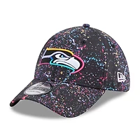 Men's New Era  Black Seattle Seahawks 2025 NFL Crucial Catch 39THIRTY Flex Hat