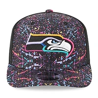 Men's New Era Black Seattle Seahawks 2025 NFL Crucial Catch 9SEVENTY Adjustable Hat