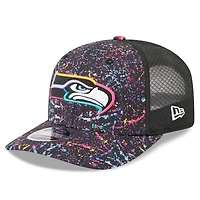 Men's New Era Black Seattle Seahawks 2025 NFL Crucial Catch 9SEVENTY Adjustable Hat