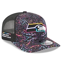 Men's New Era Black Seattle Seahawks 2025 NFL Crucial Catch 9SEVENTY Adjustable Hat