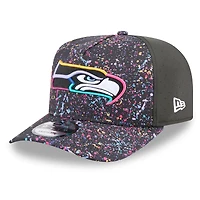 Casquette snapback 9FIFTY Crucial Catch NFL 2025 New Era noire pour homme des Seattle Seahawks