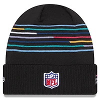 Men's New Era Black Seattle Seahawks 2025 NFL Crucial Catch Cuffed Knit Hat