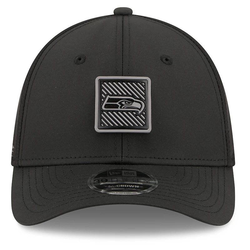Men's New Era Black Seattle Seahawks 2026 NFL Training Camp 39THIRTY Flex Hat