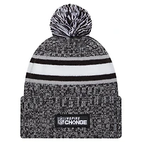 Men's New Era Black Seattle Seahawks Inspire Change Cuffed Knit Hat with Pom