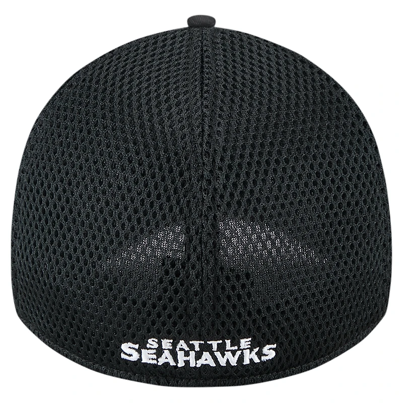 Men's New Era Black Seattle Seahawks Main Neo 39THIRTY Flex Hat