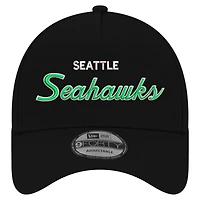 Men's New Era Black Seattle Seahawks Smith 9FORTY Adjustable hat