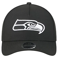 Men's New Era  Black Seattle Seahawks Team Collection 9FORTY M-Crown A-Frame Adjustable Hat