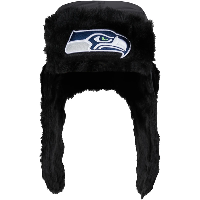 Casquette de trappeur noire Seattle Seahawks New Era pour hommes