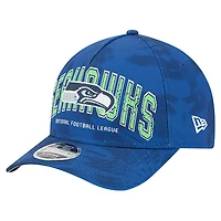Casquette ajustable New Era 9Forty M-Crown A-Frame bleue des Seattle Seahawks pour homme
