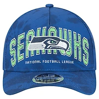 Men's New Era Blue Seattle Seahawks Tie Dye Fade 9Forty M-Crown A-Frame Adjustable Hat