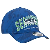 Casquette ajustable New Era 9Forty M-Crown A-Frame bleue des Seattle Seahawks pour homme