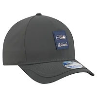 Casquette ajustable New Era 9FORTY M-Crown pour homme, couleur anthracite, Seattle Seahawks 2025, idéale pour les temps froids.