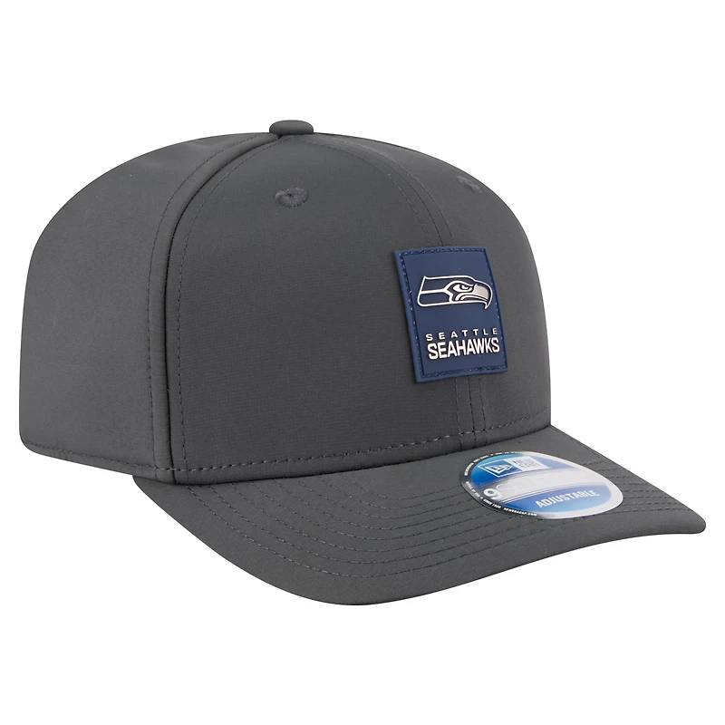 Men's New Era Charcoal Seattle Seahawks 2025 Sideline Cold Weather 9SEVENTY Adjustable Hat