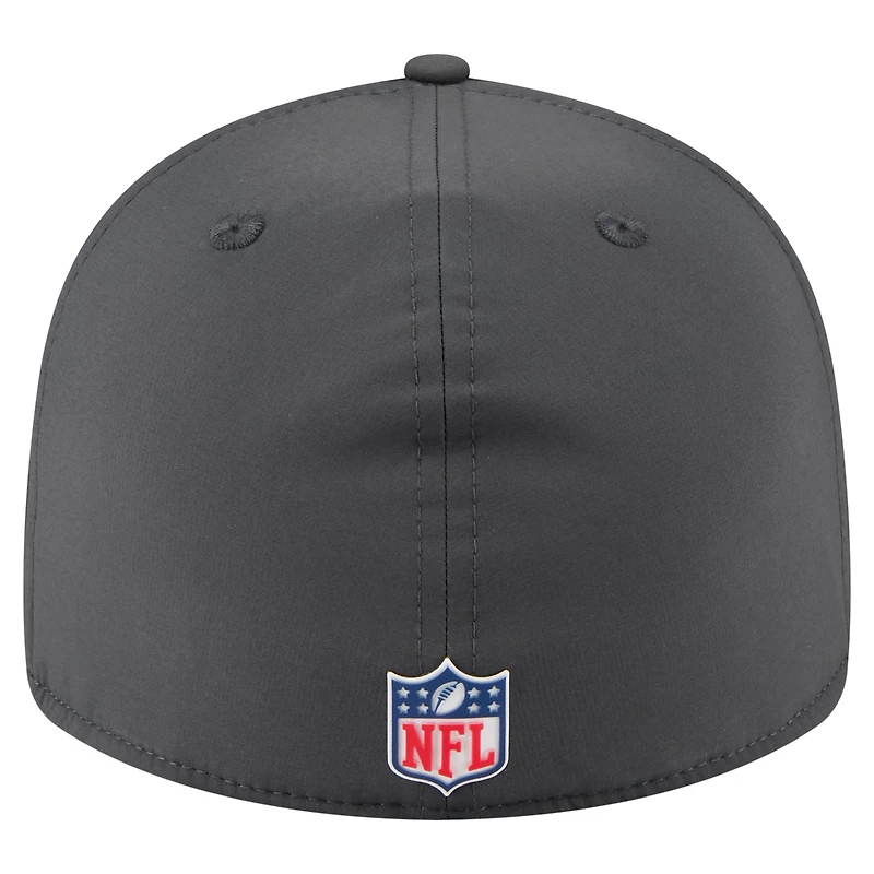 Men's New Era Charcoal Seattle Seahawks 2025 Sideline Cold Weather Retro Crown 59FIFTY Fitted Hat