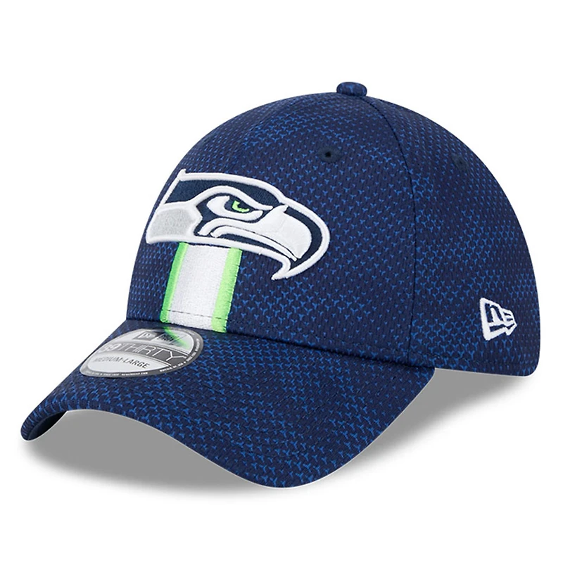 Casquette flexible New Era College Navy Seattle Seahawks 2024 Sideline 39THIRTY pour hommes