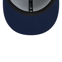 Casquette ajustée 59FIFTY Seattle Seahawks 2024 Sideline New Era College Navy pour hommes