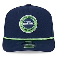 Casquette extensible à bouton-pression New Era College Navy Seattle Seahawks 2024 Sideline 9SEVENTY pour hommes