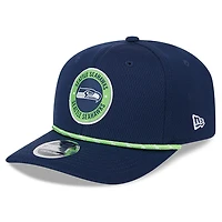 Casquette extensible à bouton-pression New Era College Navy Seattle Seahawks 2024 Sideline 9SEVENTY pour hommes