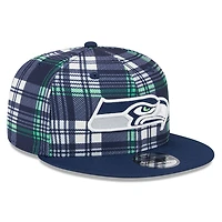 Casquette Snapback 9FIFTY New Era College Navy Seattle Seahawks 2024 Sideline Statement pour hommes