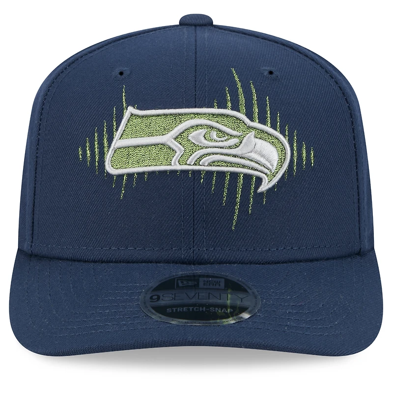 Men's New Era College Navy Seattle Seahawks 2025 Rivalries Collection Fan Pack 9SEVENTY Adjustable Hat