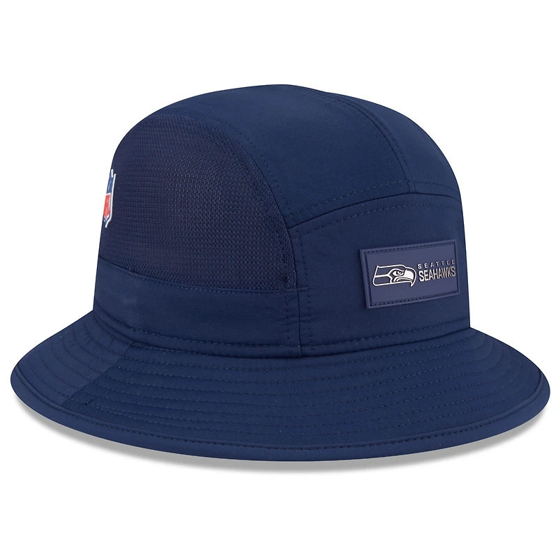 Bob New Era College Navy pour homme Seattle Seahawks 2025 Sideline