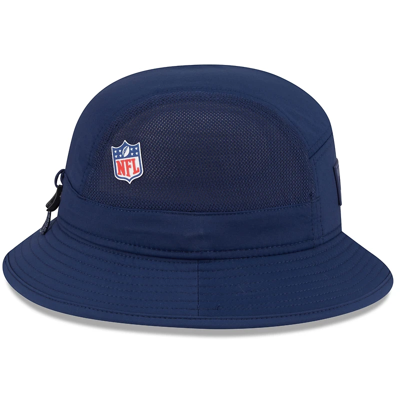 Bob New Era College Navy pour homme Seattle Seahawks 2025 Sideline