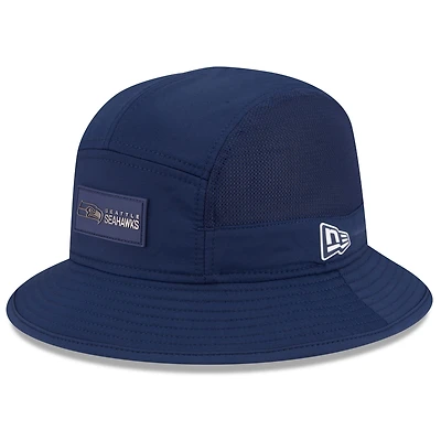 Bob New Era College Navy pour homme Seattle Seahawks 2025 Sideline