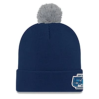 Men's New Era  College Navy Seattle Seahawks 50th Season Cuffed Pom Knit Hat