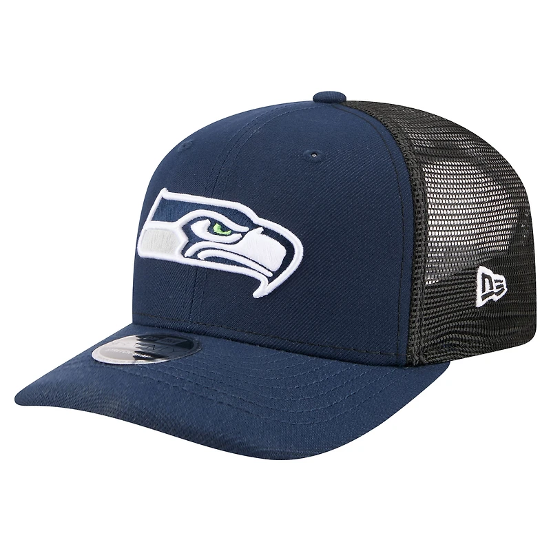 Casquette trucker ajustable New Era College Navy Seattle Seahawks 9SEVENTY pour homme