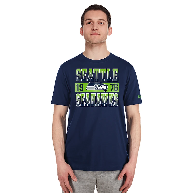 Men's New Era College Navy Seattle Seahawks City Team T-Shirt