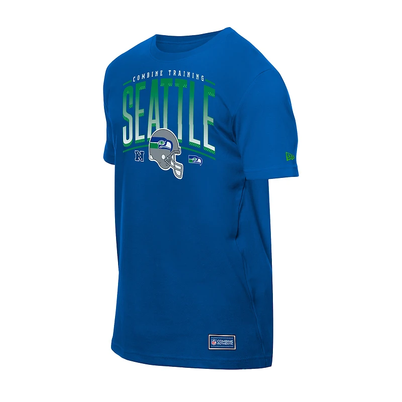Men's New Era College Navy Seattle Seahawks Combine Authentic Training Throwback T-Shirt