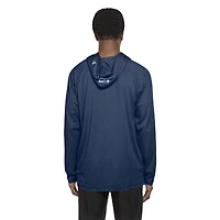 Sweat à capuche fonctionnel New Era College Navy pour homme des Seattle Seahawks