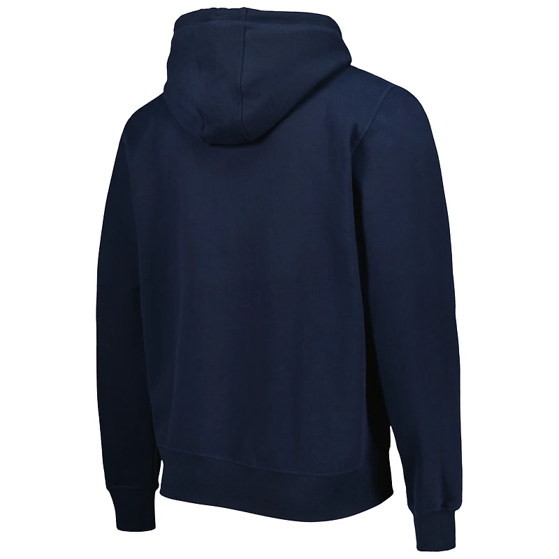 Men's New Era College Navy Seattle Seahawks Ink Dye Pullover Hoodie
