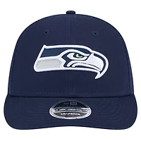 Casquette Snapback 9FIFTY principale à profil bas des Seattle Seahawks New Era College Navy pour hommes