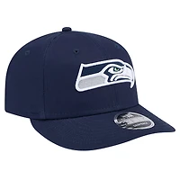 Casquette Snapback 9FIFTY principale à profil bas des Seattle Seahawks New Era College Navy pour hommes