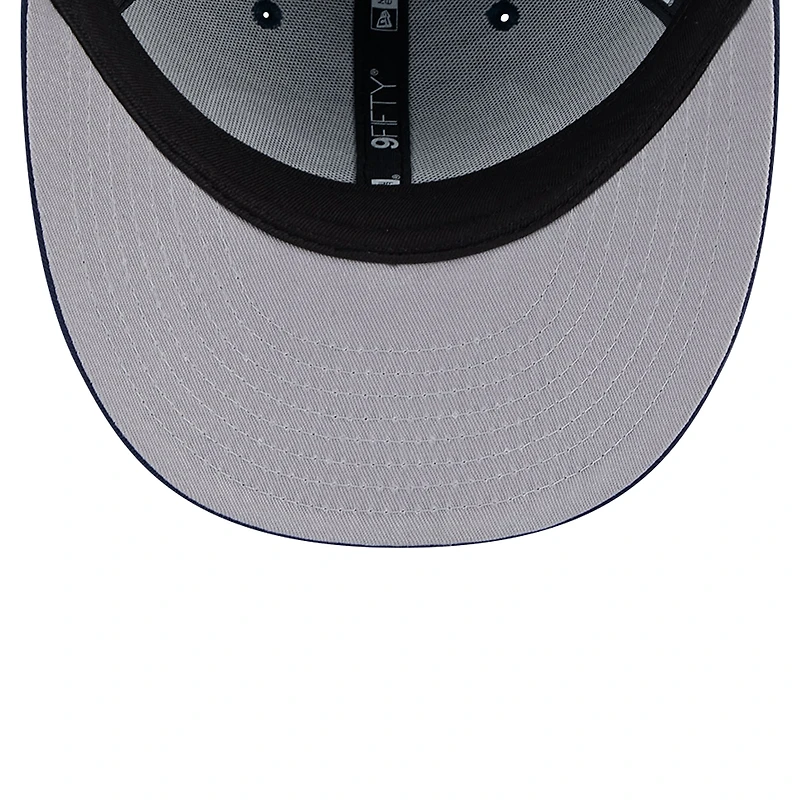 Casquette Snapback 9FIFTY principale à profil bas des Seattle Seahawks New Era College Navy pour hommes