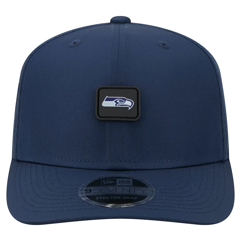 Men's New Era College Navy Seattle Seahawks Micro Badge 9SEVENTY Adjustable Hat