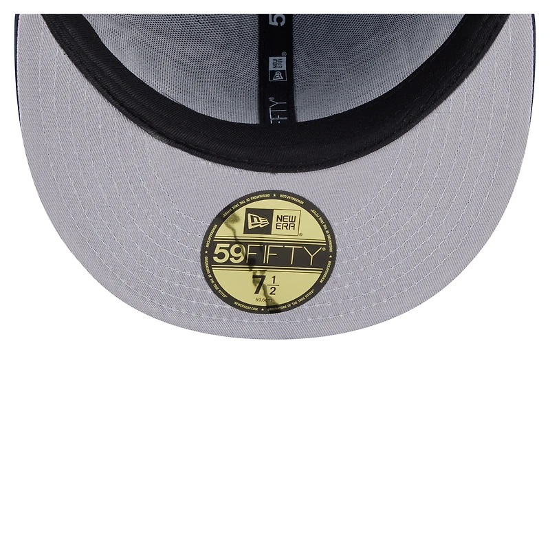 Casquette ajustée surdimensionnée 59FIFTY New Era College Navy pour homme des Seattle Seahawks