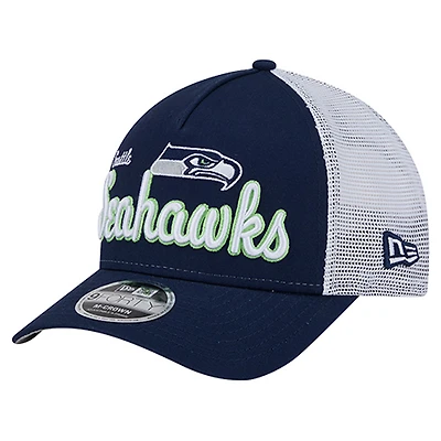 Men's New Era  College Navy Seattle Seahawks Side Lines 9FORTY Adjustable Hat
