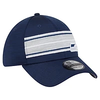Casquette 39THIRTY Flex New Era College Navy pour homme, motif rayures des Seattle Seahawks