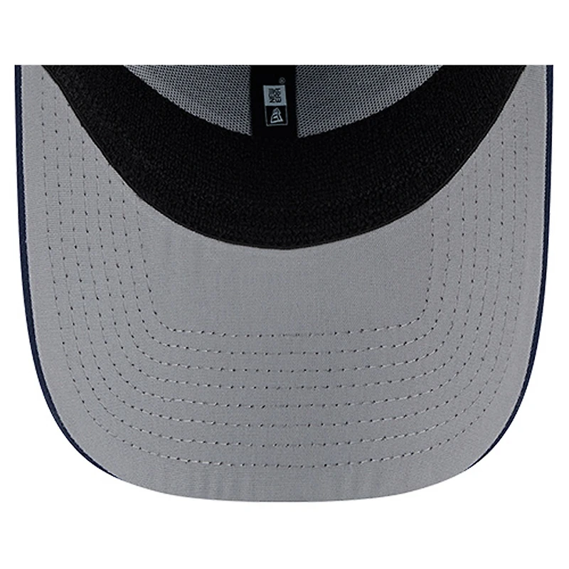 Casquette 39THIRTY Flex New Era College Navy pour homme, motif Seattle Seahawks Stripes