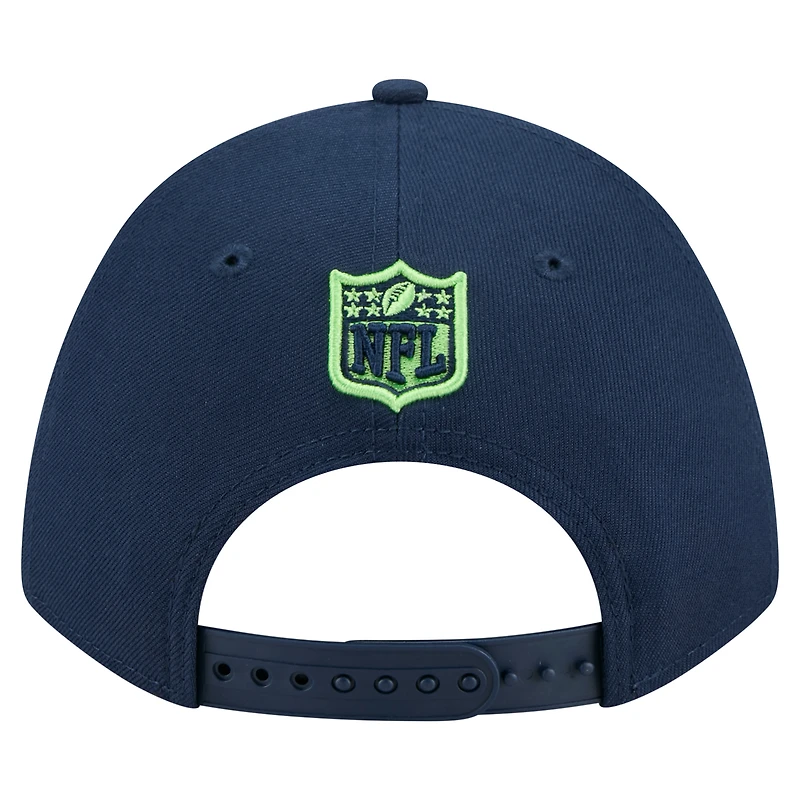 Men's New Era  College Navy Seattle Seahawks Team Collection 9FORTY M-Crown Adjustable Hat