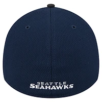 Casquette New Era College Navy Seattle Seahawks Visor Hit 39THIRTY Flex pour homme